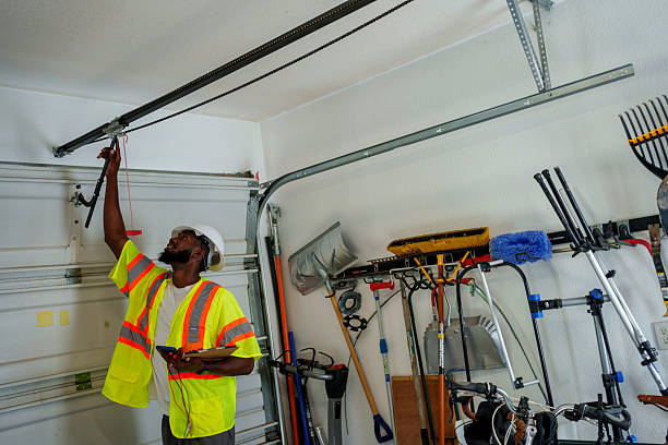 Professional Garage Door Panel Replacement technician working in Yosemite Lakes, CA